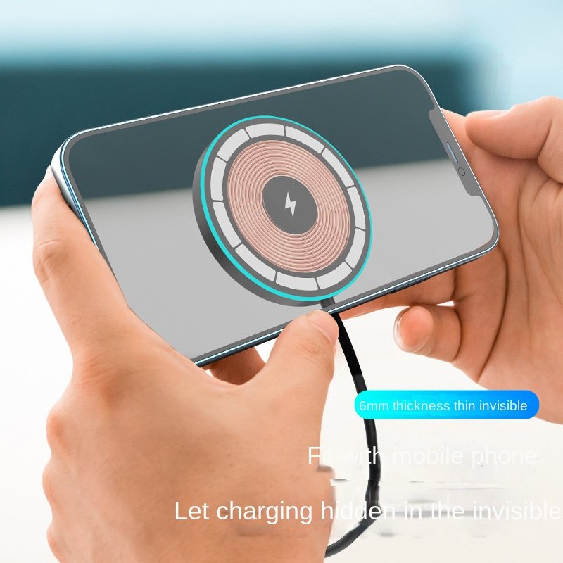 Cross-border Transparent Magnetic Wireless Charger for 14PD Fast Charge Cyberpunk 15Wmagsafe