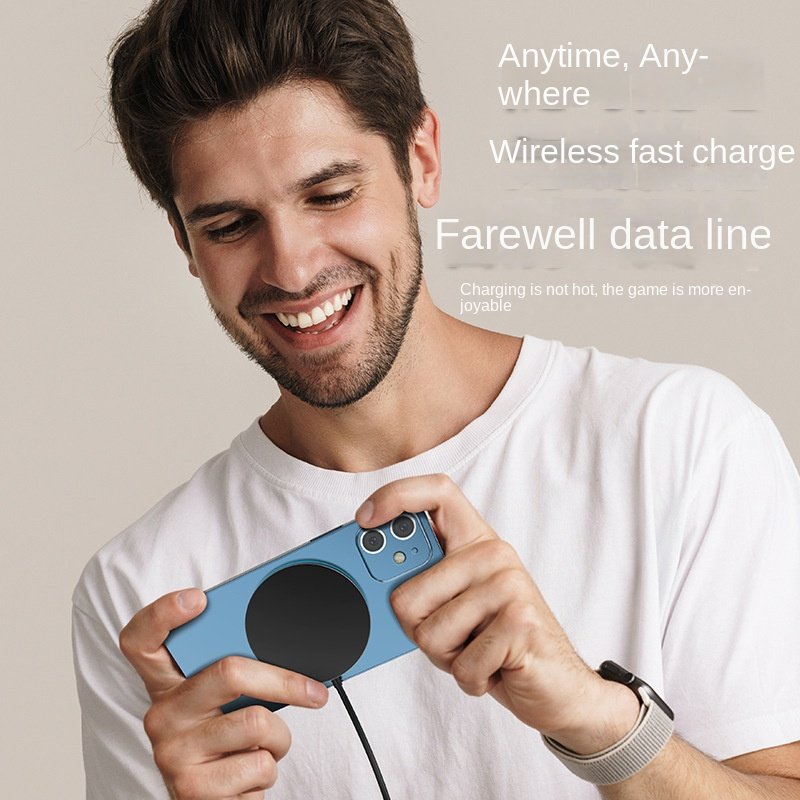 Cross-border Transparent Magnetic Wireless Charger for 14PD Fast Charge Cyberpunk 15Wmagsafe