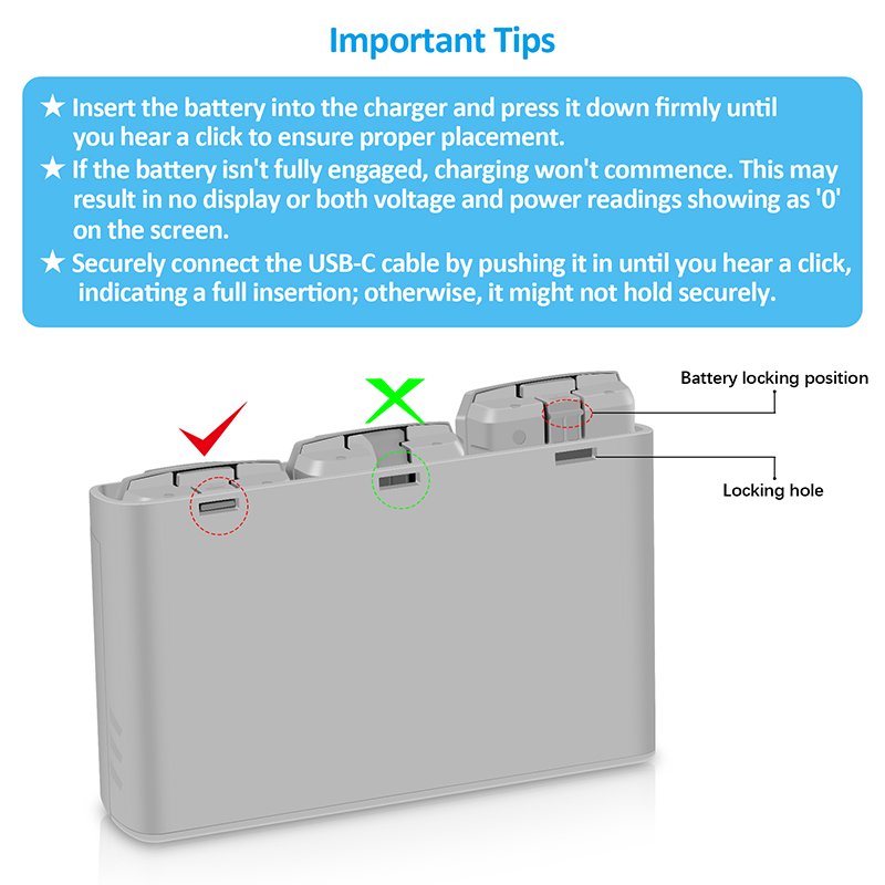 3-Way Battery Charger Hub Mini 4K Mini 2 SE / Mini2 Drone Battery Charger Accessories Intelligent Flight Batteries