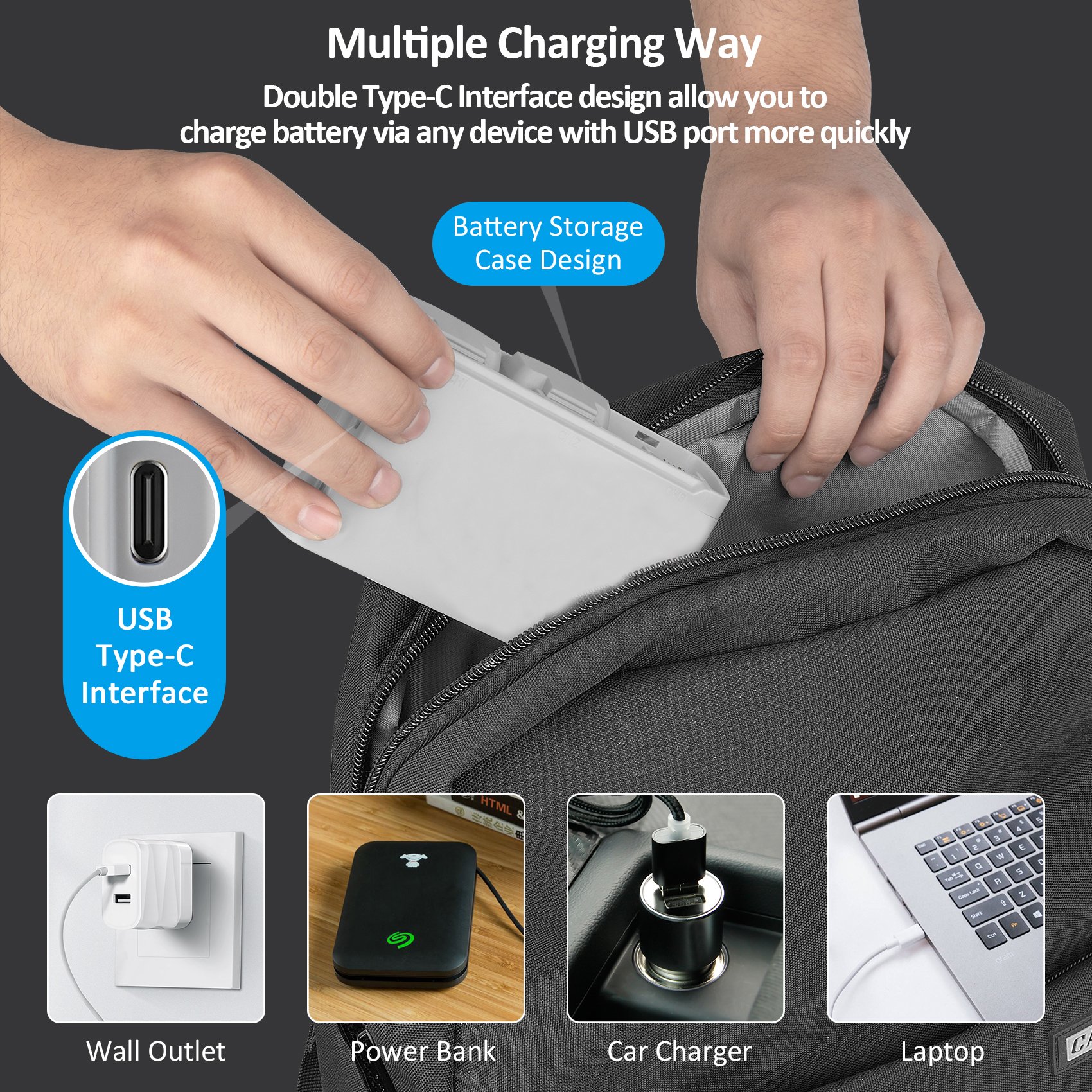 3-Way Battery Charger Hub Mini 4K Mini 2 SE / Mini2 Drone Battery Charger Accessories Intelligent Flight Batteries