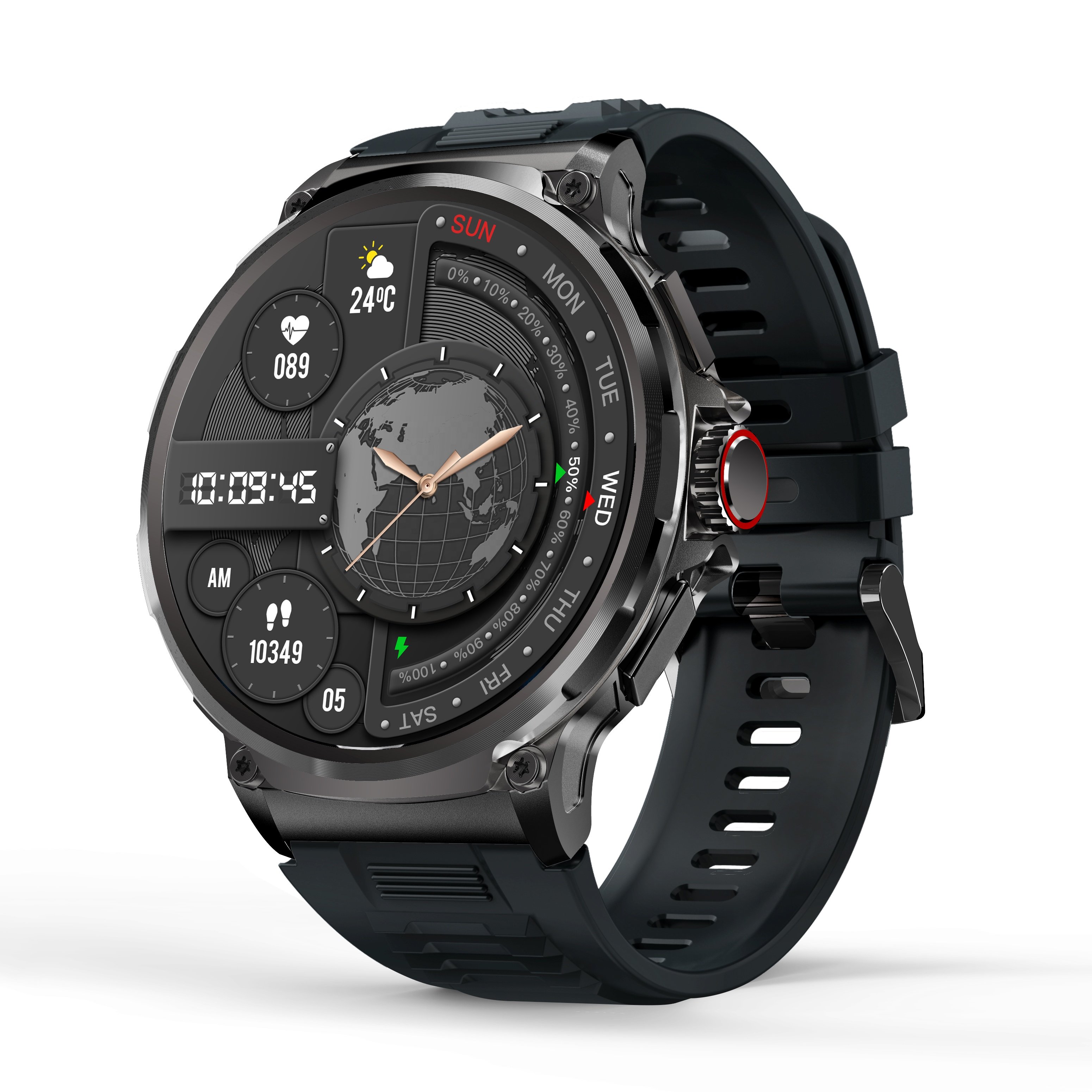 Hot selling 1.85" BT call gesture control stress test man health sport tracker fitness smartwatch IP68 waterproof sports watches