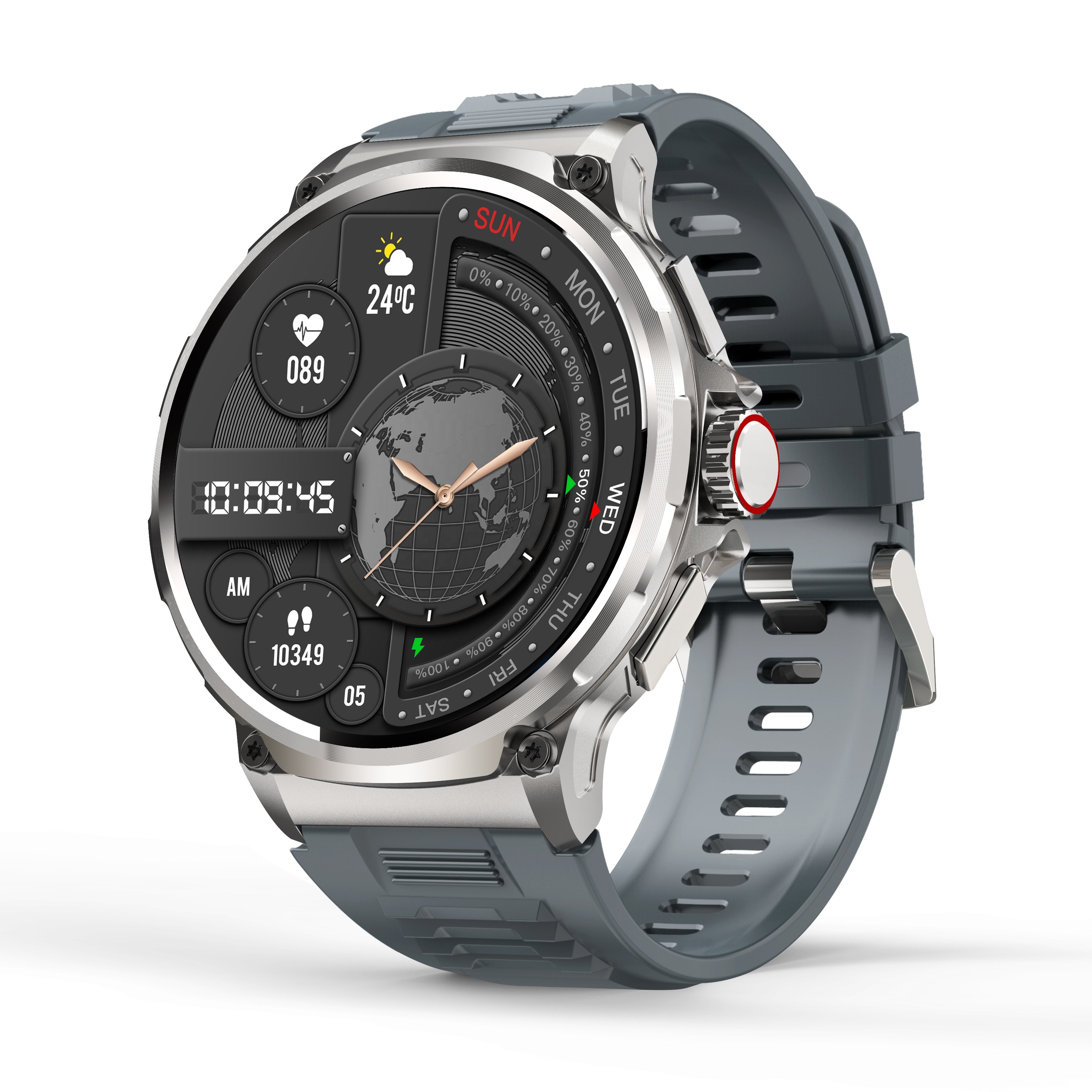 Hot selling 1.85" BT call gesture control stress test man health sport tracker fitness smartwatch IP68 waterproof sports watches