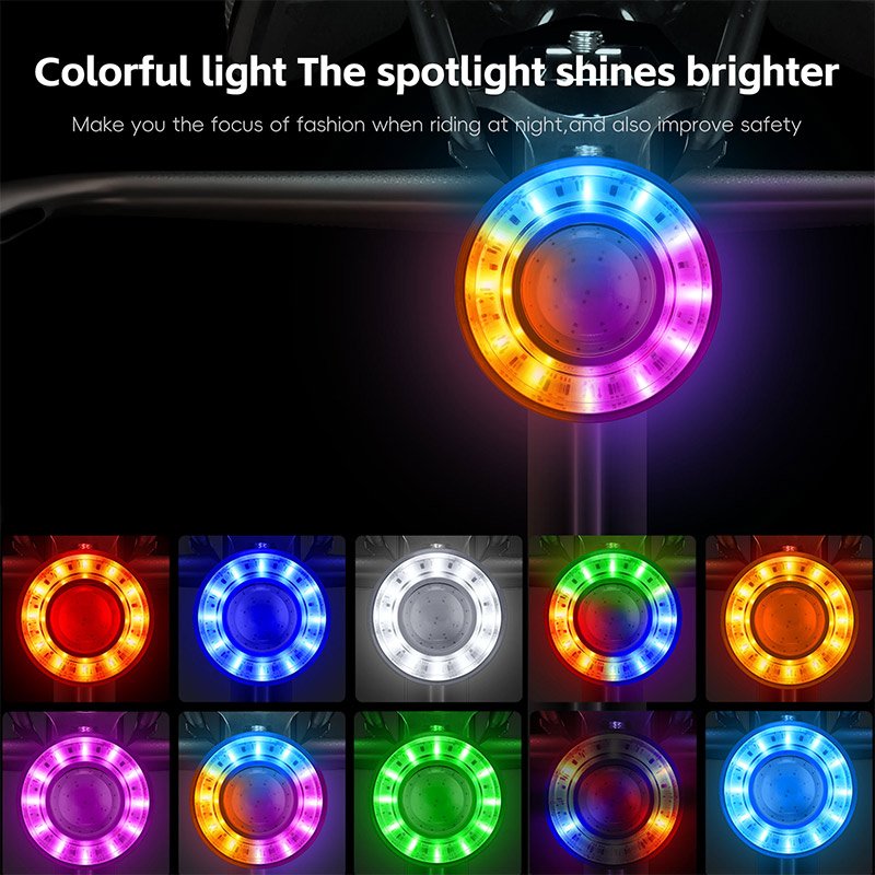 WEST BIKING Smart Bicycle Taillight Induction Brake light Colorful Cycling Rear light Light Curved Taillight Bike Accessories