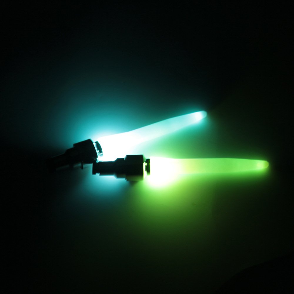 AT Multicolor Bicycle Wheel Tire Valve Caps Light Accessories Motorcycle Led Light Tyre Wheel Spoke Bicycle Lights