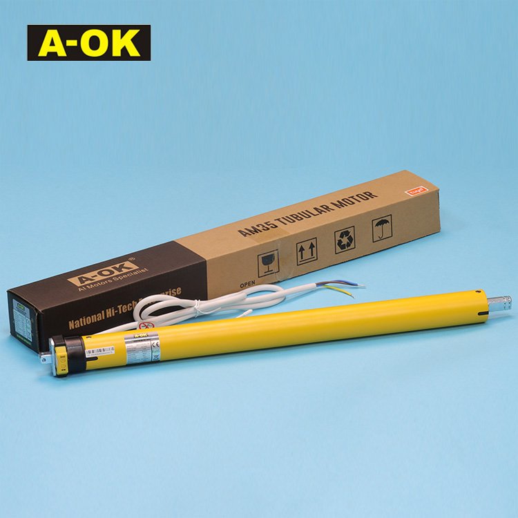 A-OK AM35-6/28-MEL-PW Factory Price Tuya wifi Motorized Roller Blinds Shutter 35mm Rechargeable A-OK Tubular Motor