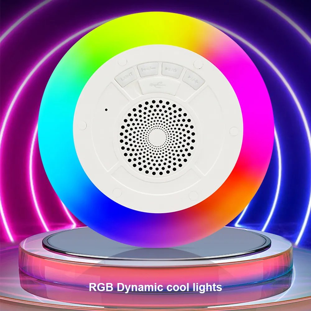 Waterproof Floater Speaker Rgb Led Bt Wireless Shower Speaker Portable Blue Tooth Bluetooths Speakers
