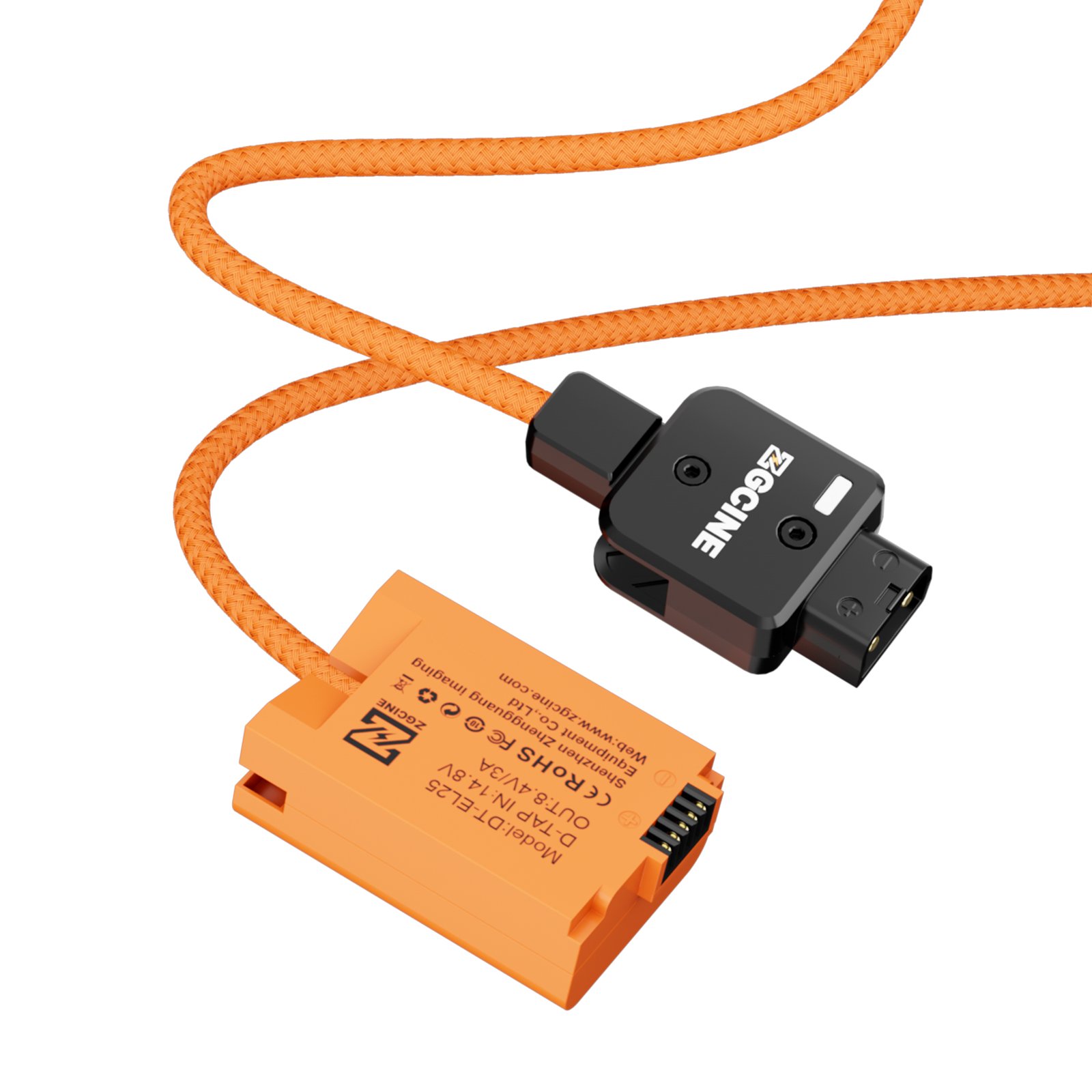 ZGCINE DT-EL25 D-Tap to EN-EL25 Dummy Battery Cable 180° Adjustable EN-EL25 Dummy Battery Cable