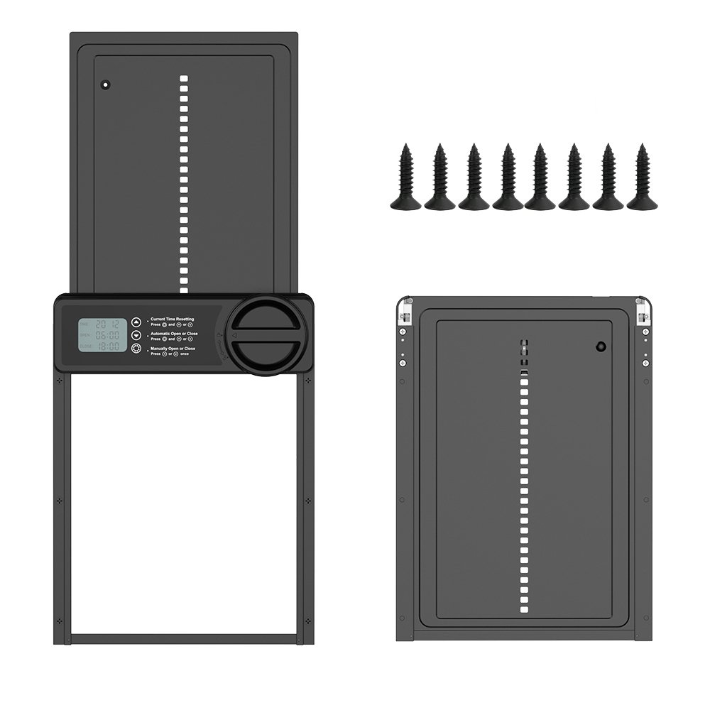 2024 newst Chicken coop Anti-Pinch door battery Operated with LCD display Chicken coop door