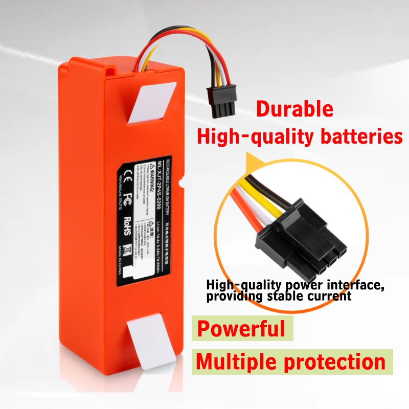 Replacement Battery for Xiaomi Vacuum Robot Cleaner Accessories Roborock 14.4V 5200/6500/9800mAh Battery