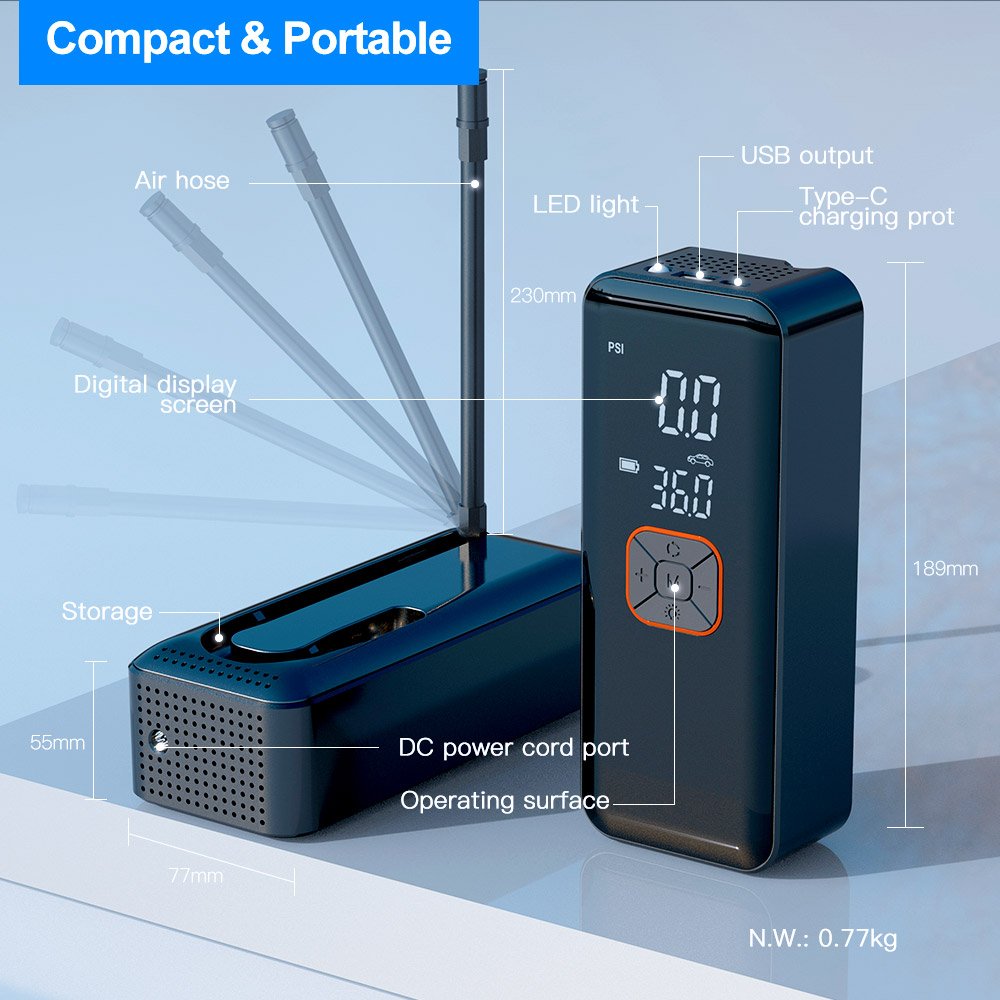 mini pumps cycle inflator portable rechargeable electric air tire pump bike accessories for bicycle high pressure