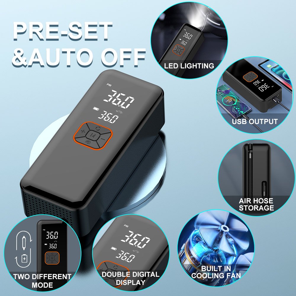mini pumps cycle inflator portable rechargeable electric air tire pump bike accessories for bicycle high pressure