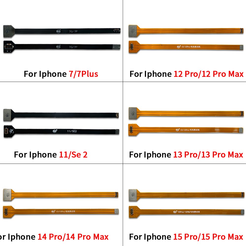 Battery Extension Test Flex Cable For Iphone 15 14 13 12 11 Pro Max Mini X XR XS Max 8 7 6 6S Plus Battery Test Repair Tool