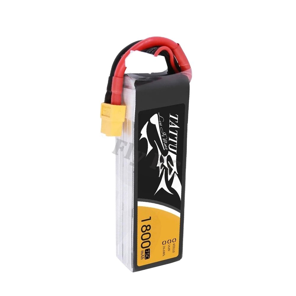 TATTU 300mAh 3.8V 1S 75C 1S Lipo Battery BT2.0/ PH2.0 Plug RC FPV Racing Drone Quadcopter Lipo Battery