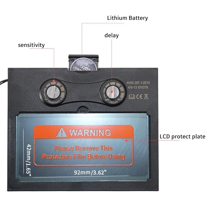 True Color Battery Solar Auto Dimming TIG MIG MMA MAG KR KC Electric True Color Welding Mask