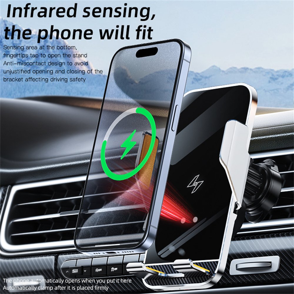 C8 15W Fast Magnetic wireless car charger Phone Holder Magnet car mobile Phone Holder wireless charger 2024 New Products