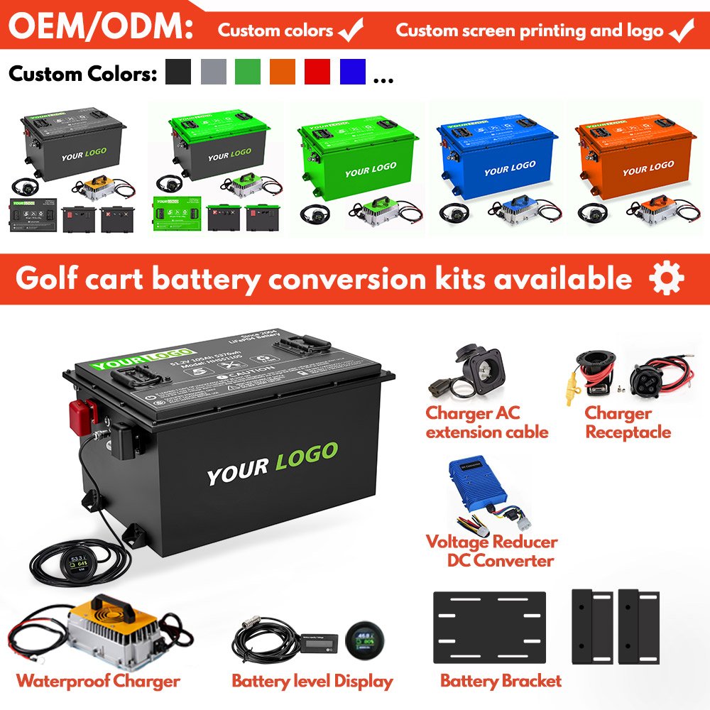 36v 48v 72v golf cart battery diy upgrade accessories replacement golf cart lithium battery conversion kit system