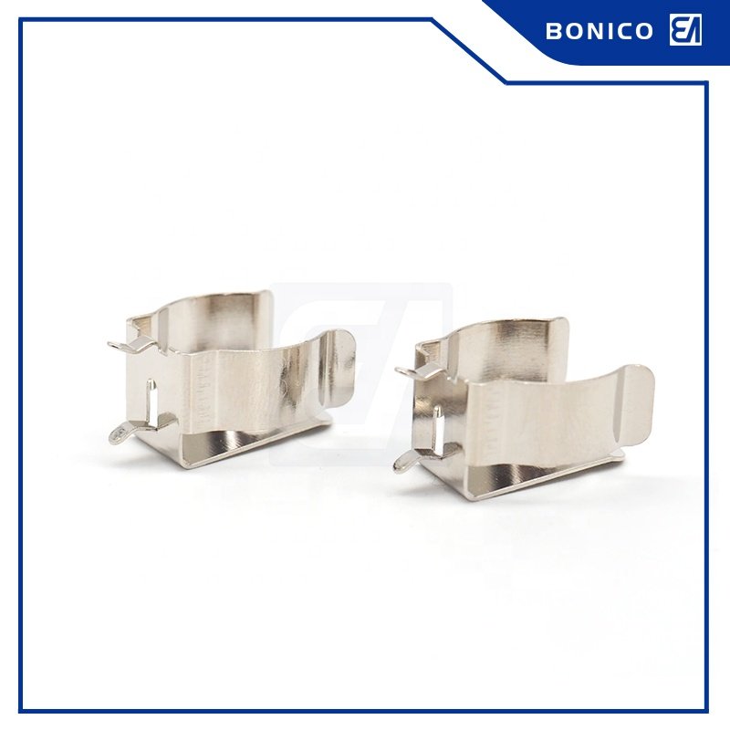 Anti-Afall Metal Nickel Plating Vertical Spring Clip Power Supplies Battery Clip Accessory