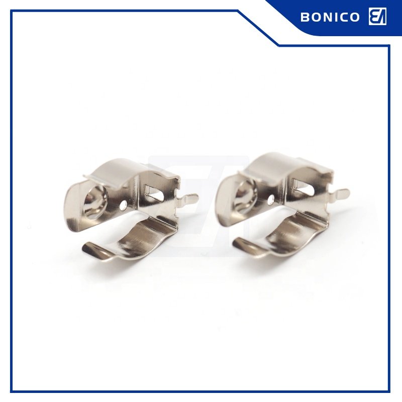 Anti-Afall Metal Nickel Plating Vertical Spring Clip Power Supplies Battery Clip Accessory