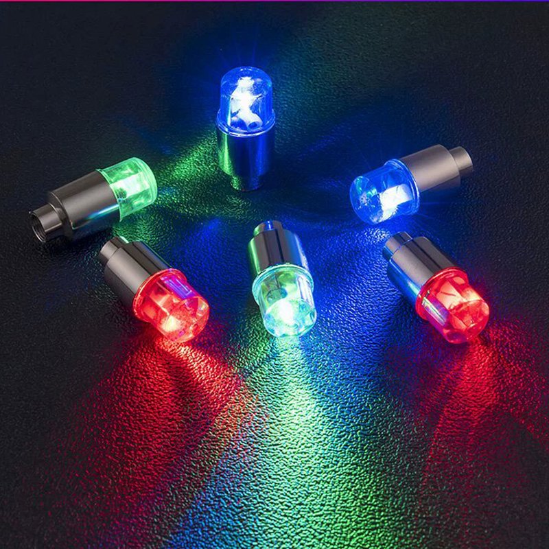 Car Led Lights Wheel Tire Valve Cycling Lantern Hub Tyre Lamp Car Tire Decoration Accessories