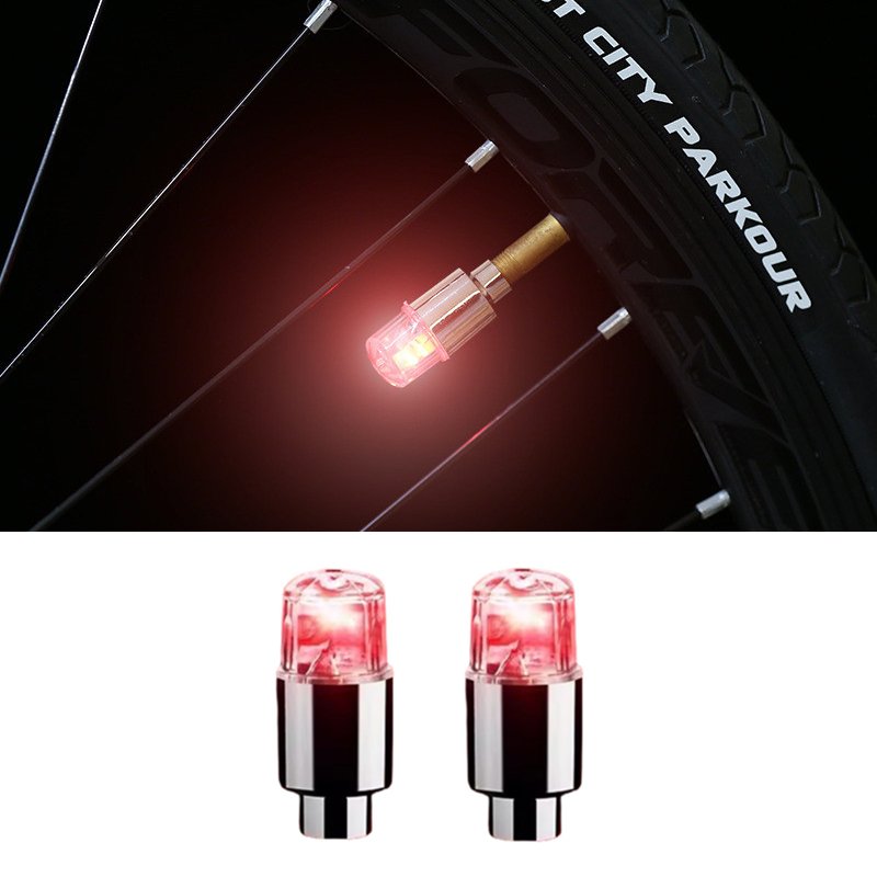 Car Led Lights Wheel Tire Valve Cycling Lantern Hub Tyre Lamp Car Tire Decoration Accessories