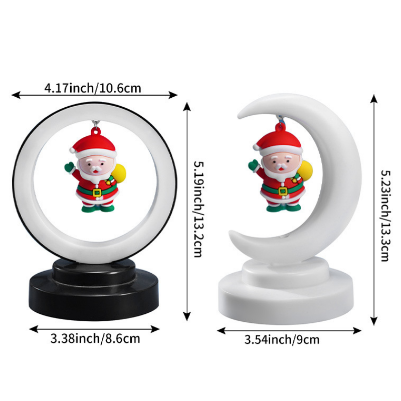 Christmas Led Night Light Santa Claus Moon Gift Atmosphere Light Indoor Moon Glow Home Navidad Christmas Decoration Accessories