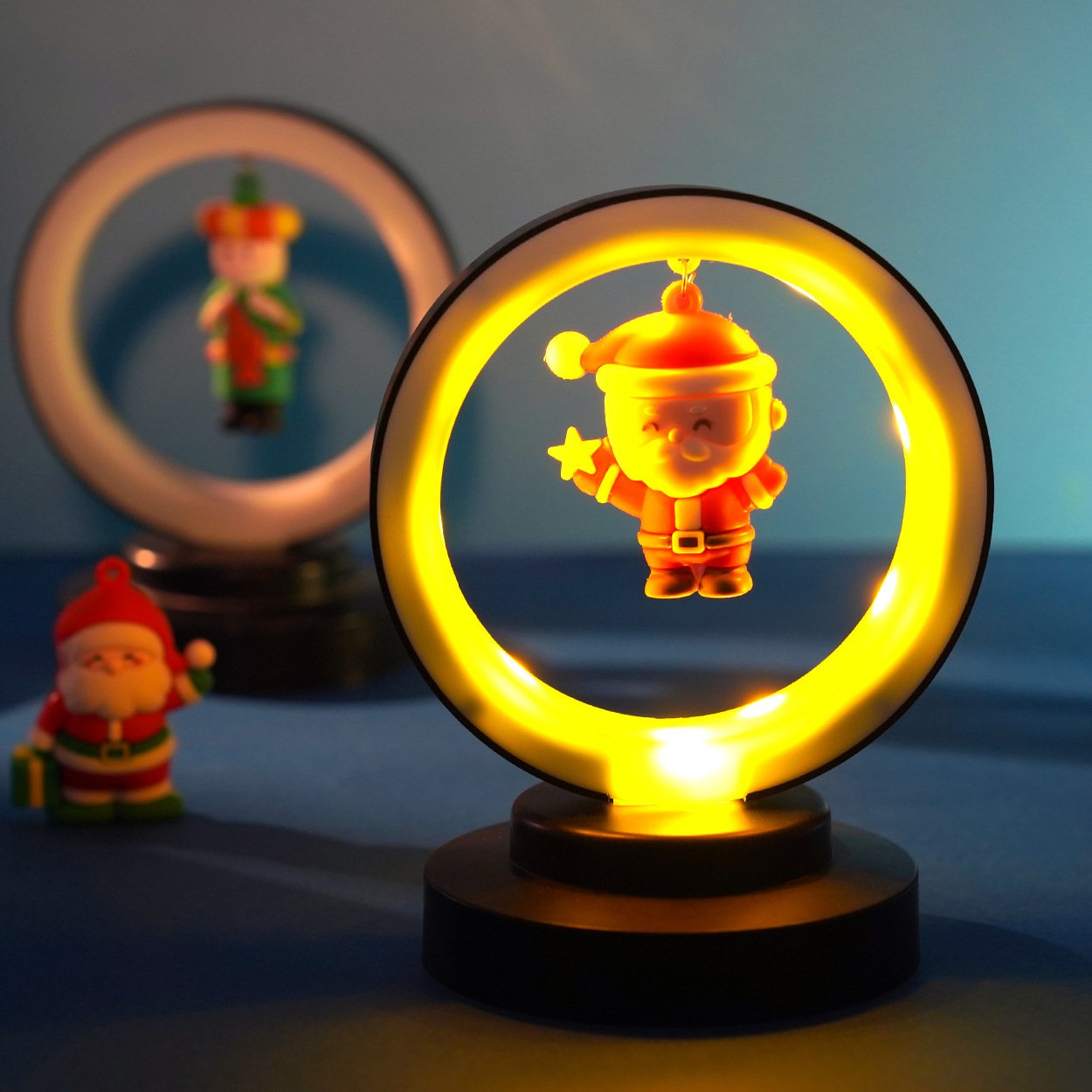 Christmas Led Night Light Santa Claus Moon Gift Atmosphere Light Indoor Moon Glow Home Navidad Christmas Decoration Accessories