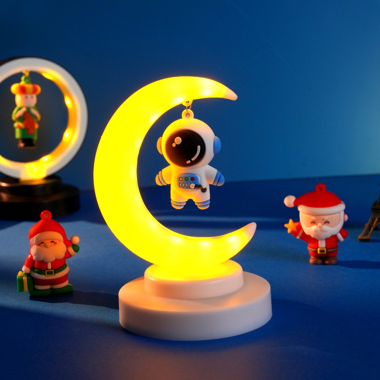 Christmas Led Night Light Santa Claus Moon Gift Atmosphere Light Indoor Moon Glow Home Navidad Christmas Decoration Accessories