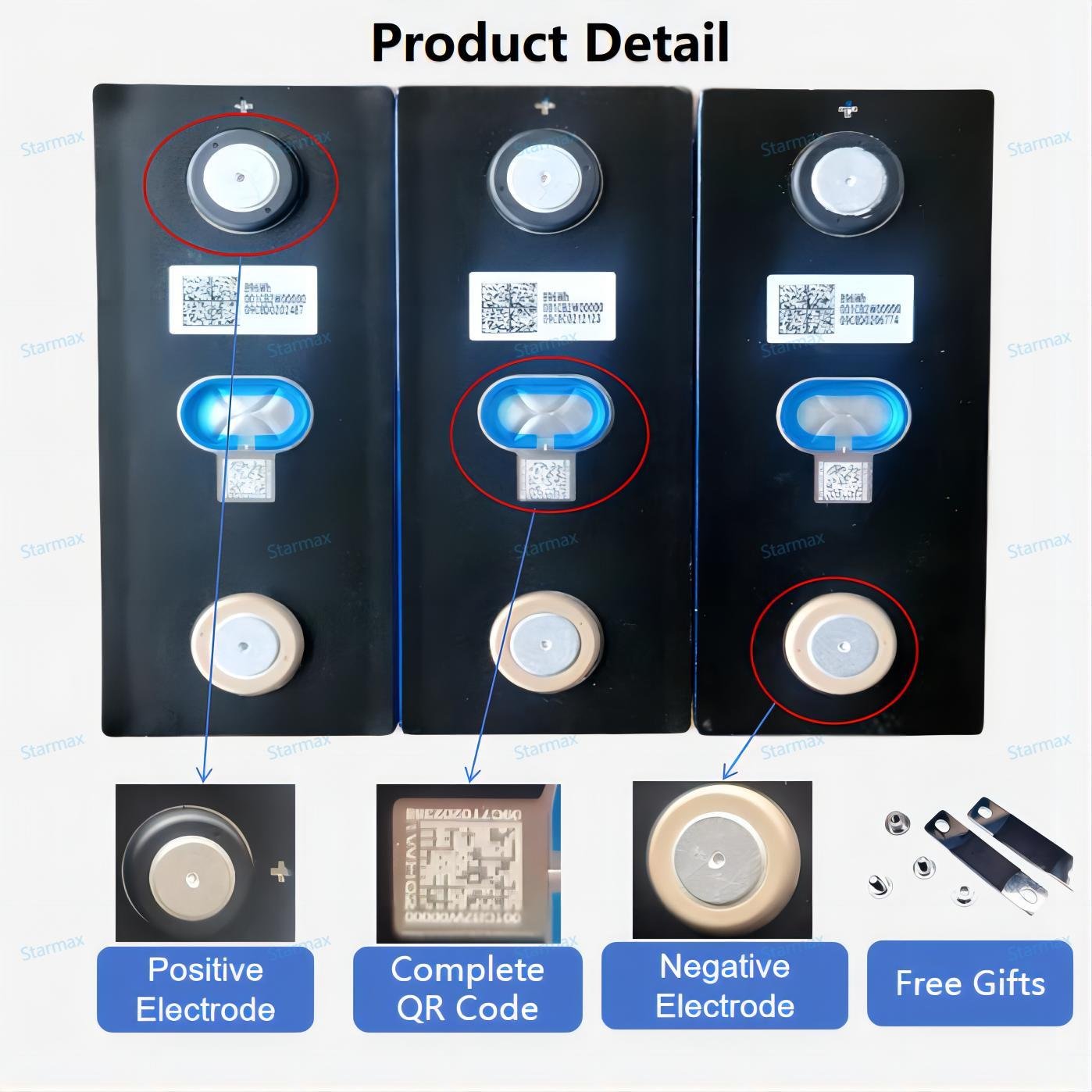 Starmax Catl 3.2V 300Ah 280Ah 204Ah 100Ah Lifepo4 Battery Cell 400Ah 72V Lithium Akku Lifepo4 Battery Pack Energy Storage System