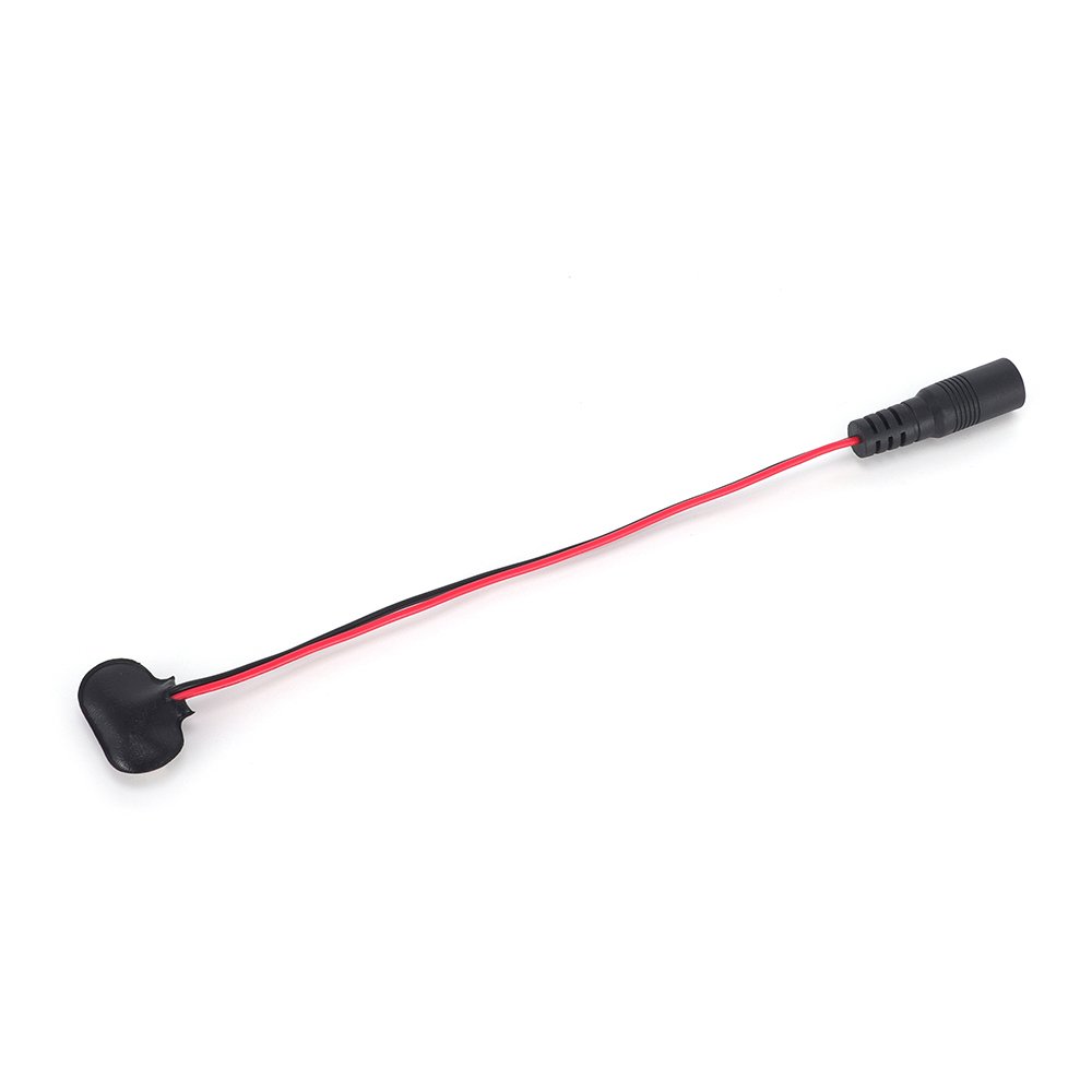 9V Black Leather Battery Button DC Female 5.5*2.1