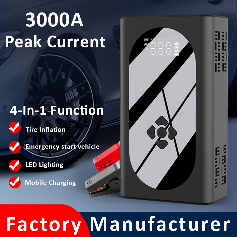 2024 Popular Emergency Jump Starter With 150PSI Air Compressor Lithium Ion Car Battery Car Jump Starter With Air Pump