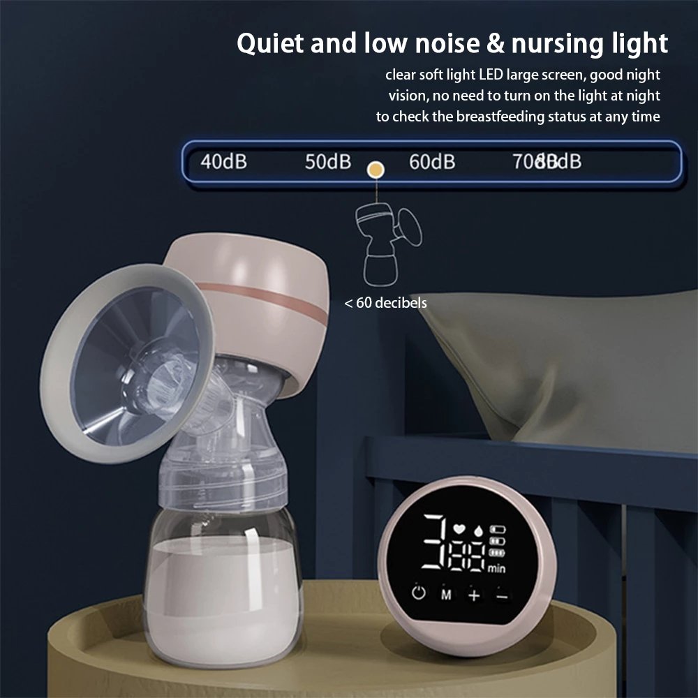 USB Electric Breast Pump With Baby Milk Bottle BPA Free Powerful Silicon Breast Pumps Baby Breastfeeding Accessories