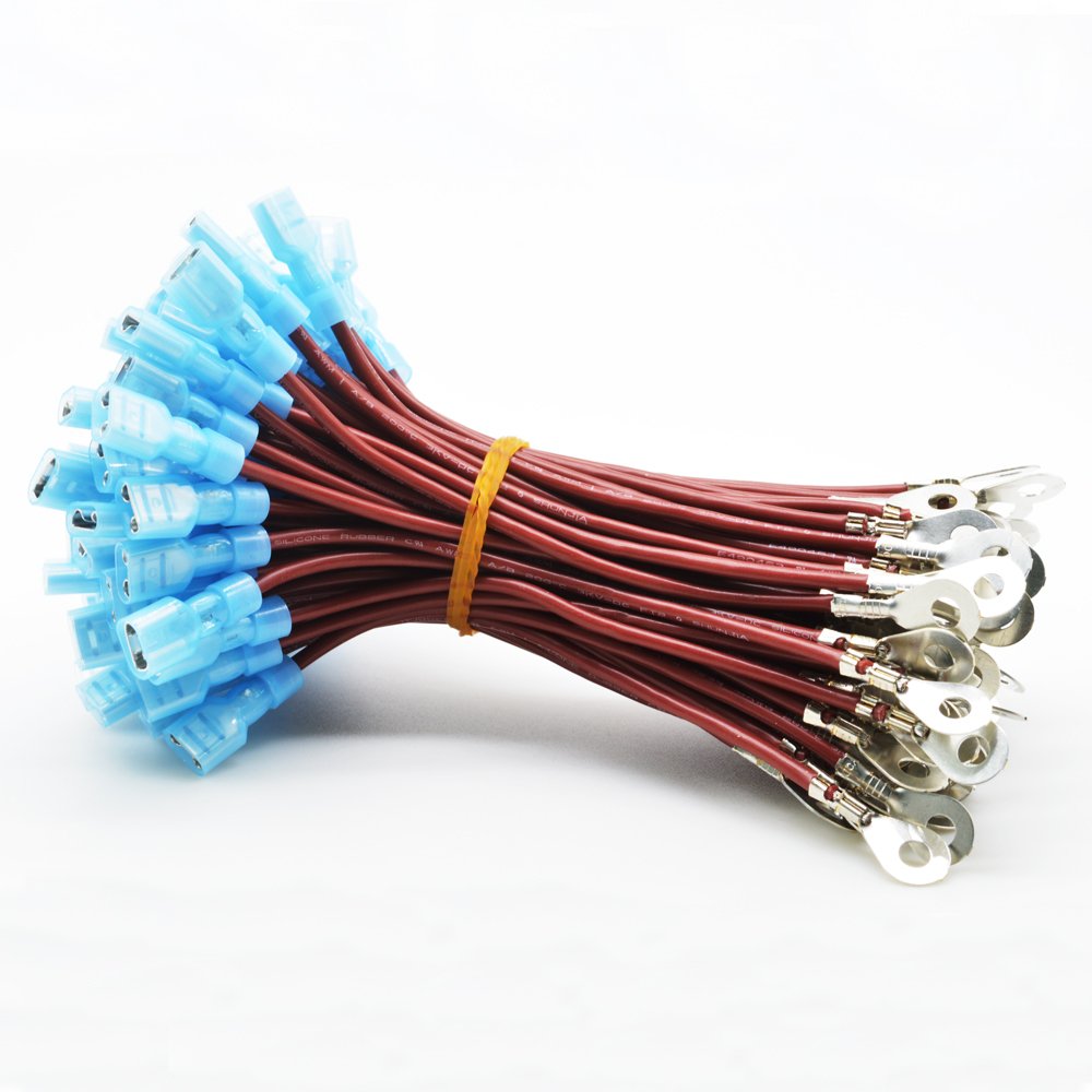 Battery Inverter Cable 8 6 4 2 Awg Stranded Copper Wire Connector With Ground Jumper Cable For Car Rv Boat Starter Solar