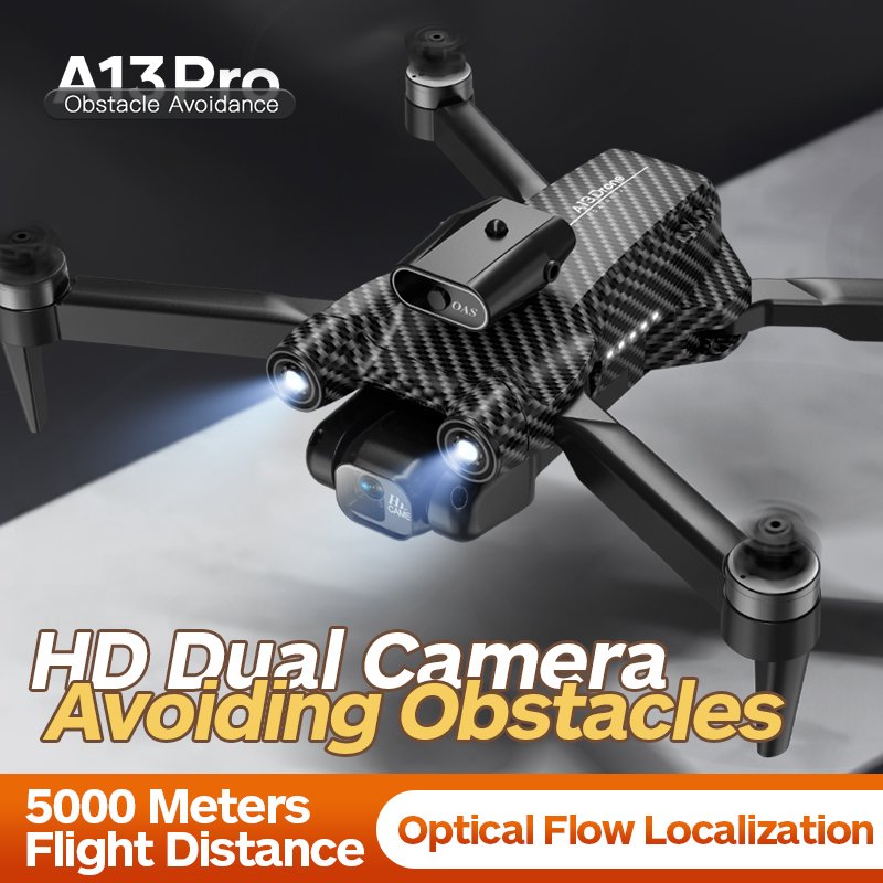 2023 New A13 mini drone 8K dual camera Obstacle avoidance optical flow foldable Wifi Brushless motor Dron Quadcopter Toy drones