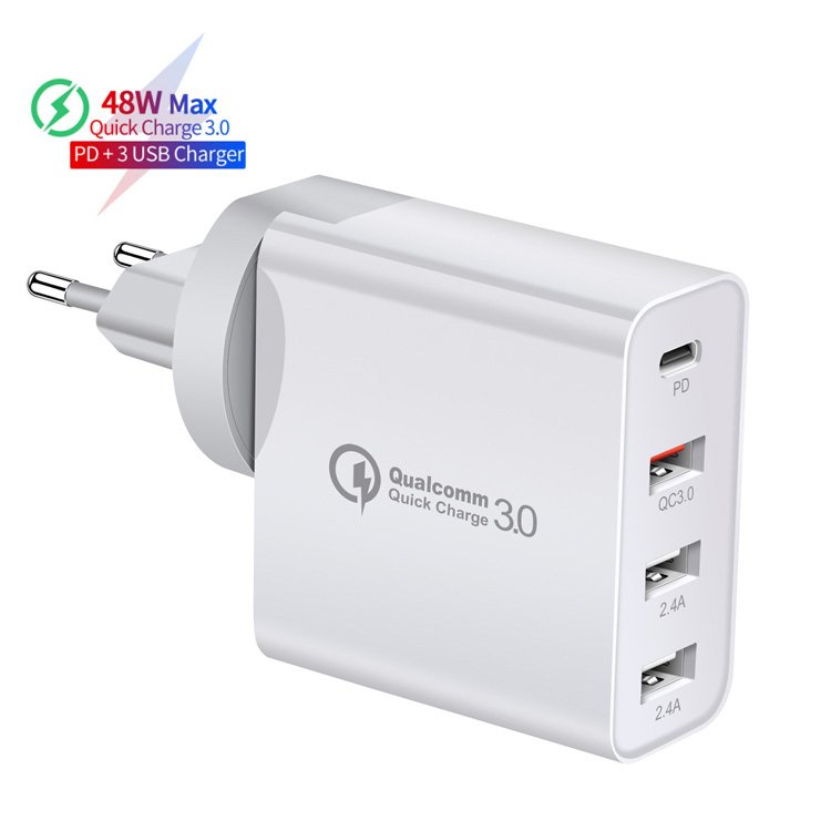 Trending products 2022 new arrivals phone Accessories QC 3.0 pd 18W 48W USB wall portable charger