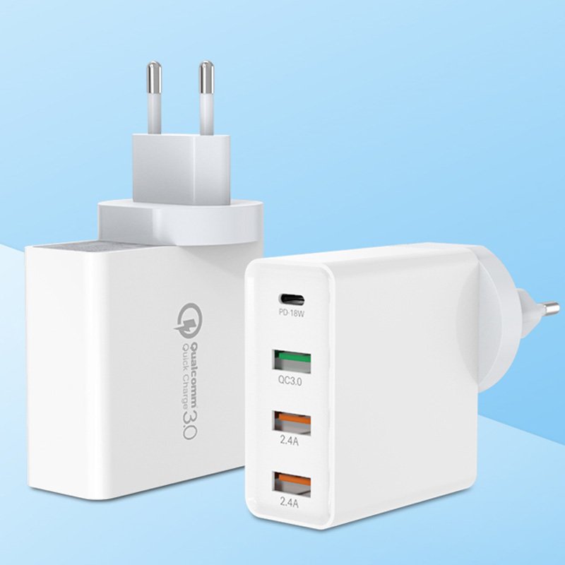 Trending products 2022 new arrivals phone Accessories QC 3.0 pd 18W 48W USB wall portable charger