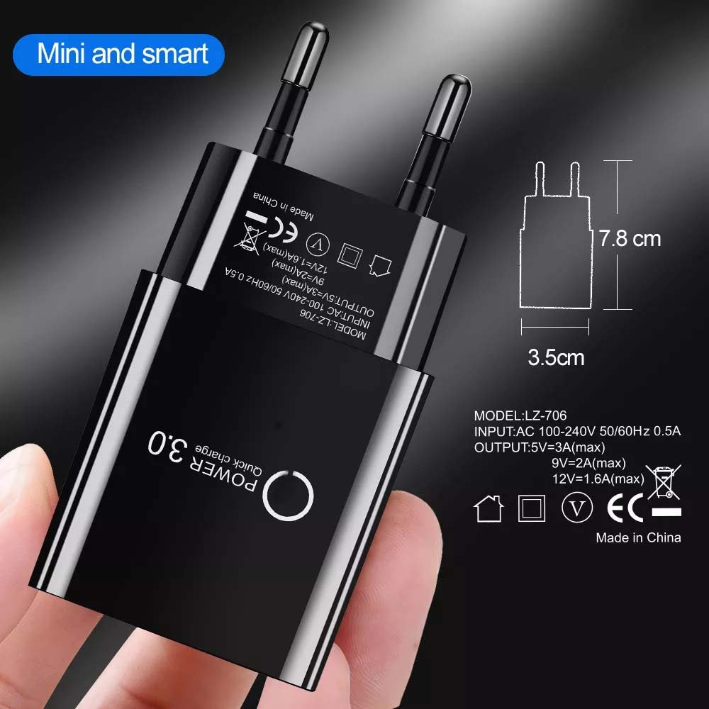 18W quick charge 3.0 travel wireless charger adapter USB Wall oplader Universal Mobile Phone fast Charger