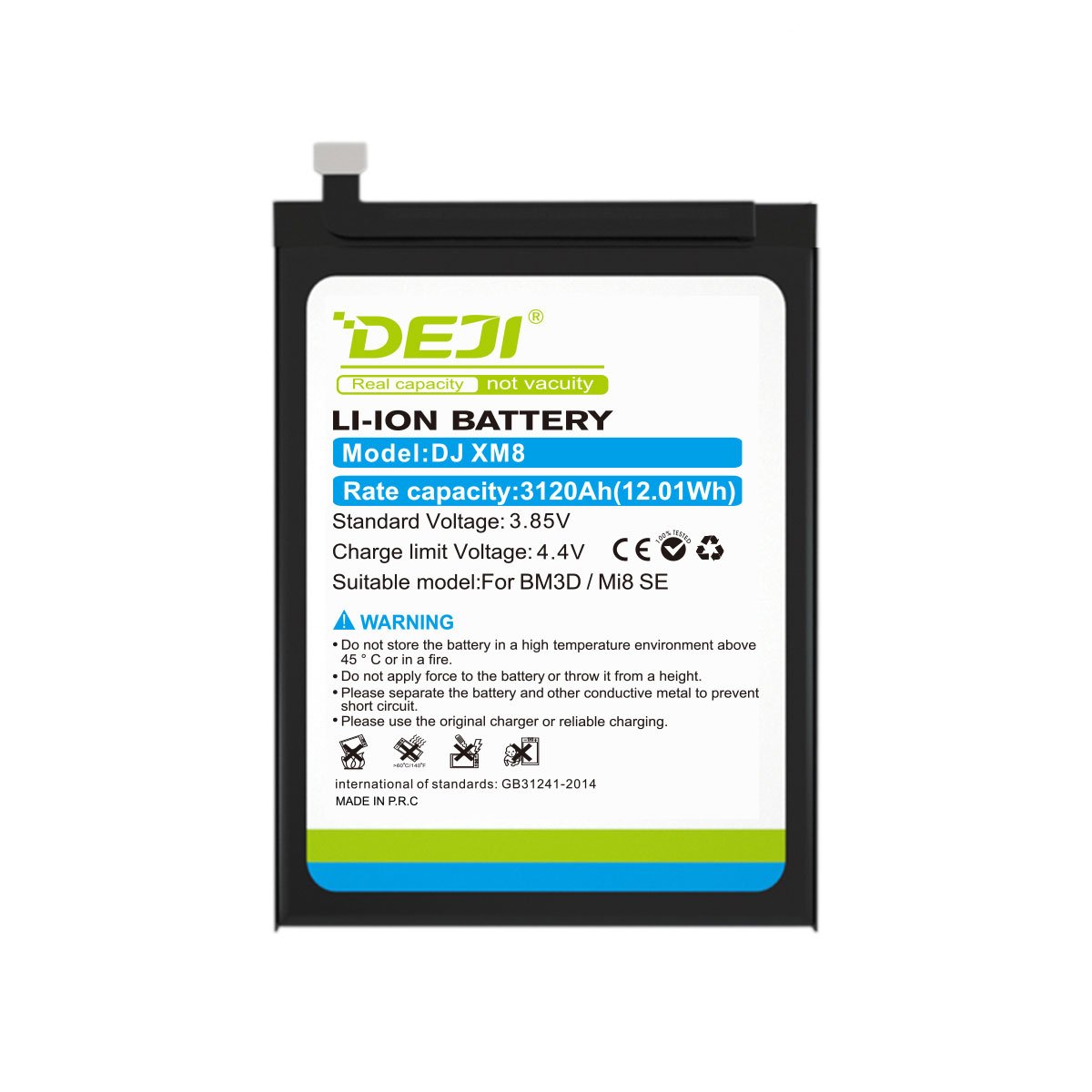 DEJI High capacity BM3D battery for xiaomi 8 SE mobile phone Battery Accessories