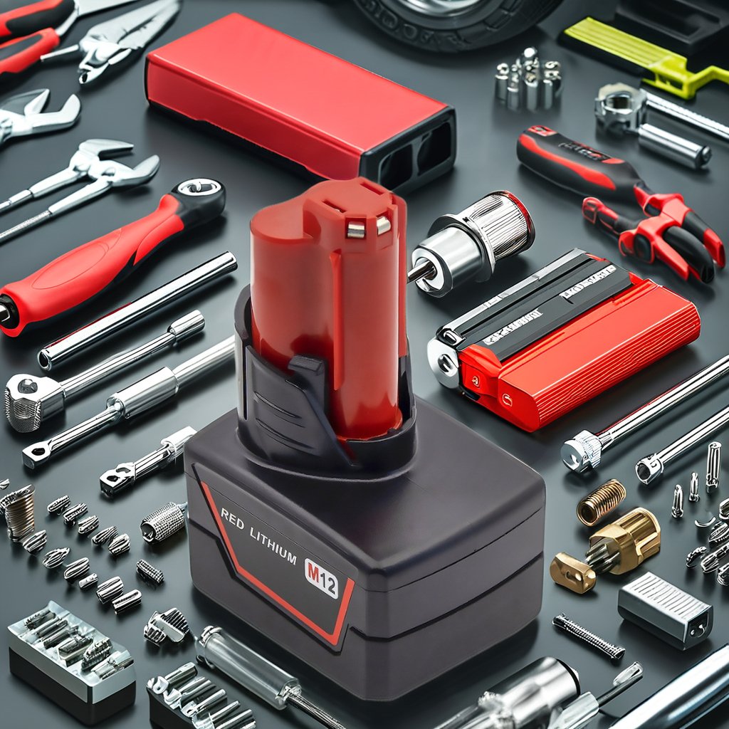 OEM Replacement for Milwaukee M12 12V lithium battery 9.0Ah. Milwaukee power tool battery. Accessories for electric drill.