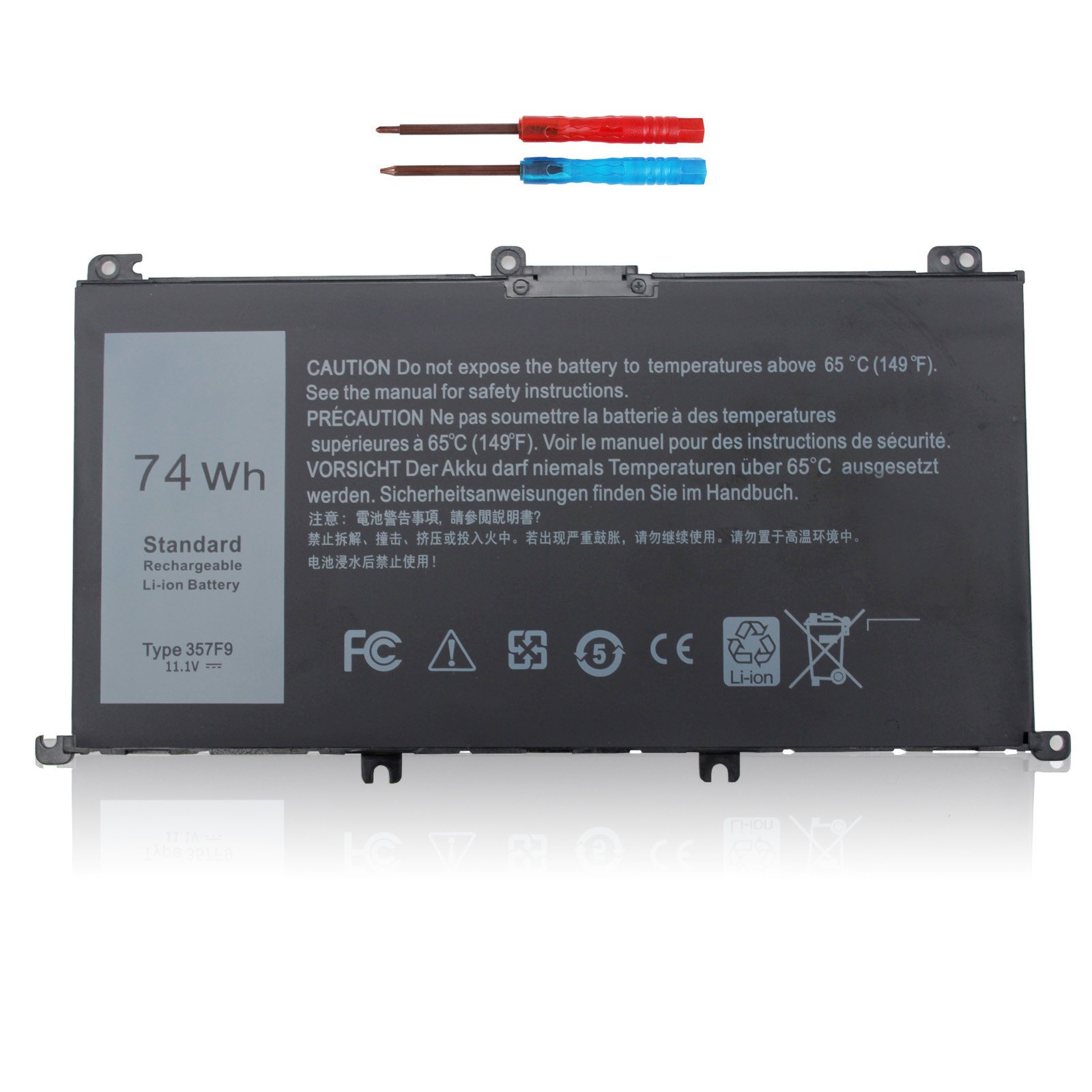 Factory direct sales of high-capacity With technical support 357F9 74WH for dell Laptop Battery