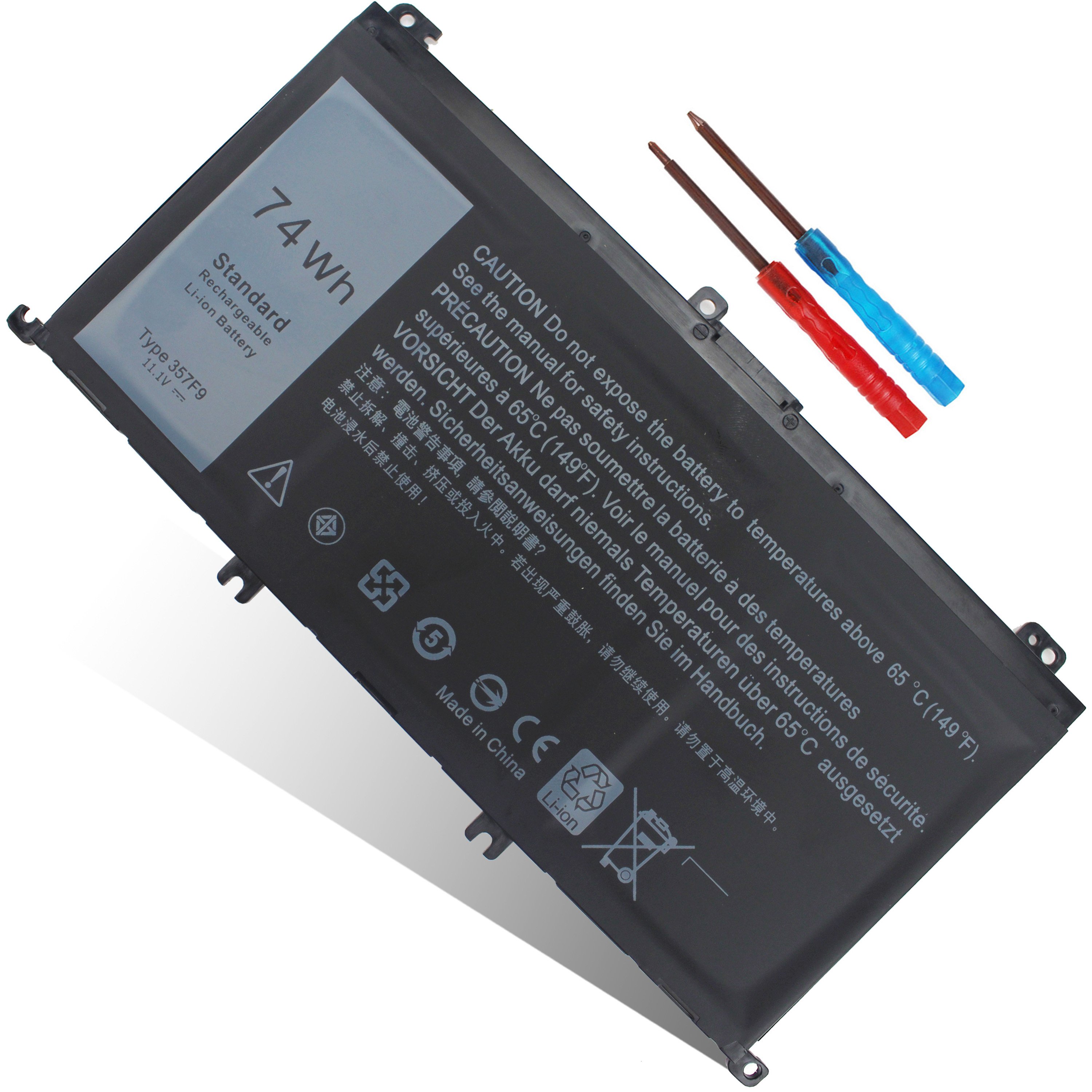 Factory direct sales of high-capacity With technical support 357F9 74WH for dell Laptop Battery
