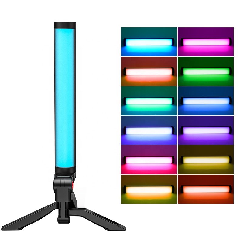 MAMEN Full Color RGB Tube LED Light Portable Handheld LED Photography Tube Light Stick RGB Bi color Video Light