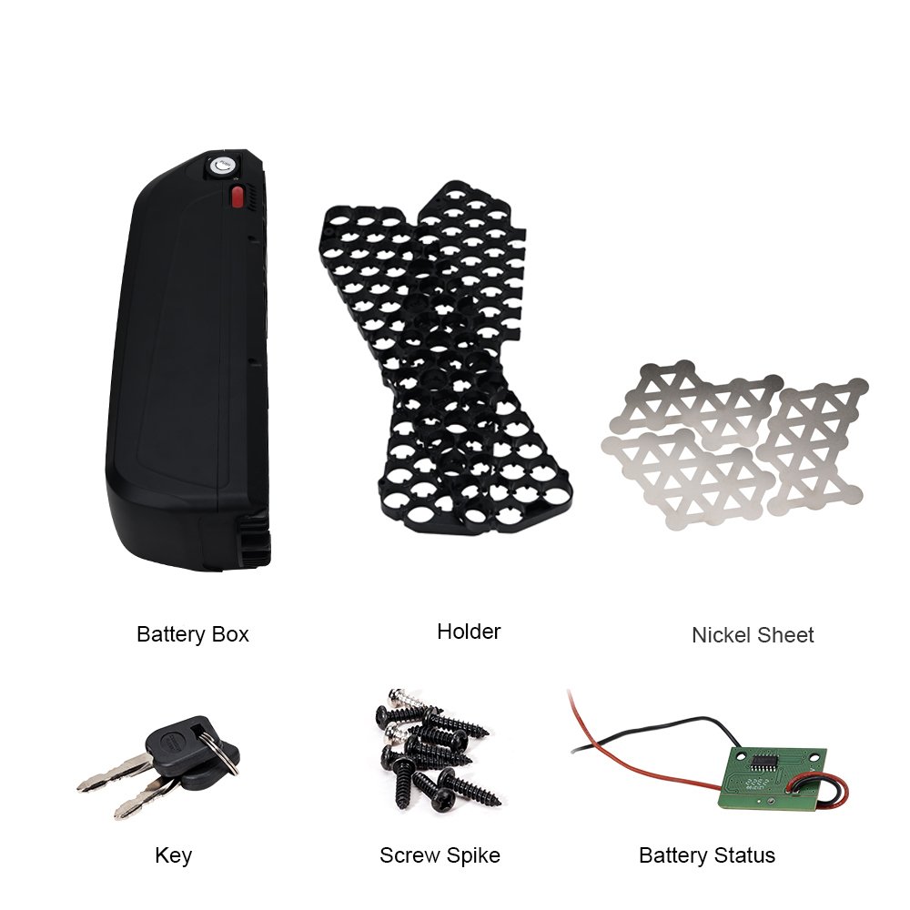 ChamRider Hailong MAX Electric Bike Battery Box 48V E-bike Battery Case SSE-112, 10S8P, 13S6P, 14S6P, 36V Downtube, USB Port,52V