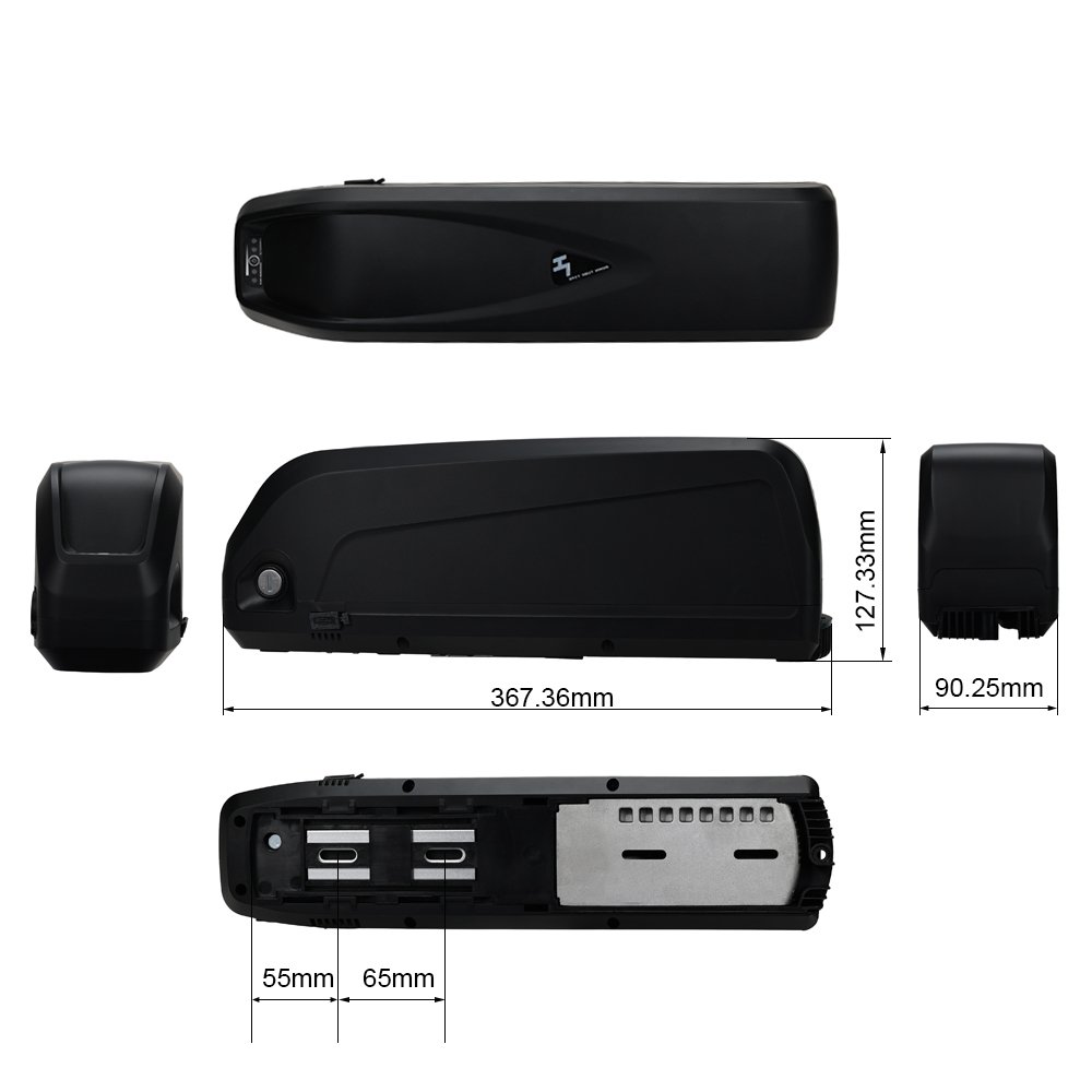 ChamRider Hailong MAX Electric Bike Battery Box 48V E-bike Battery Case SSE-112, 10S8P, 13S6P, 14S6P, 36V Downtube, USB Port,52V