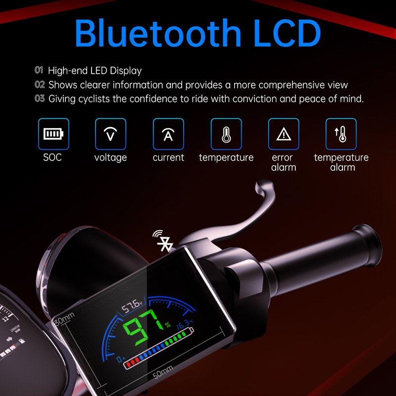JBD New BT Display Wireless LCD For Electric Vehicles Monitor JBD Smart Battery Management System Accessories Screen