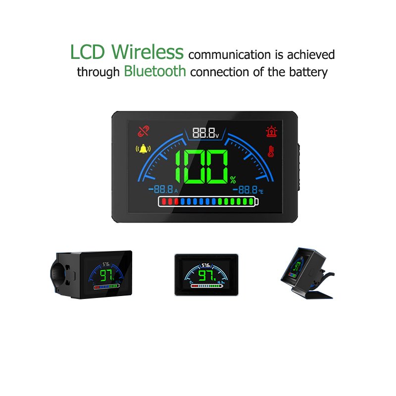 JBD New BT Display Wireless LCD For Electric Vehicles Monitor JBD Smart Battery Management System Accessories Screen