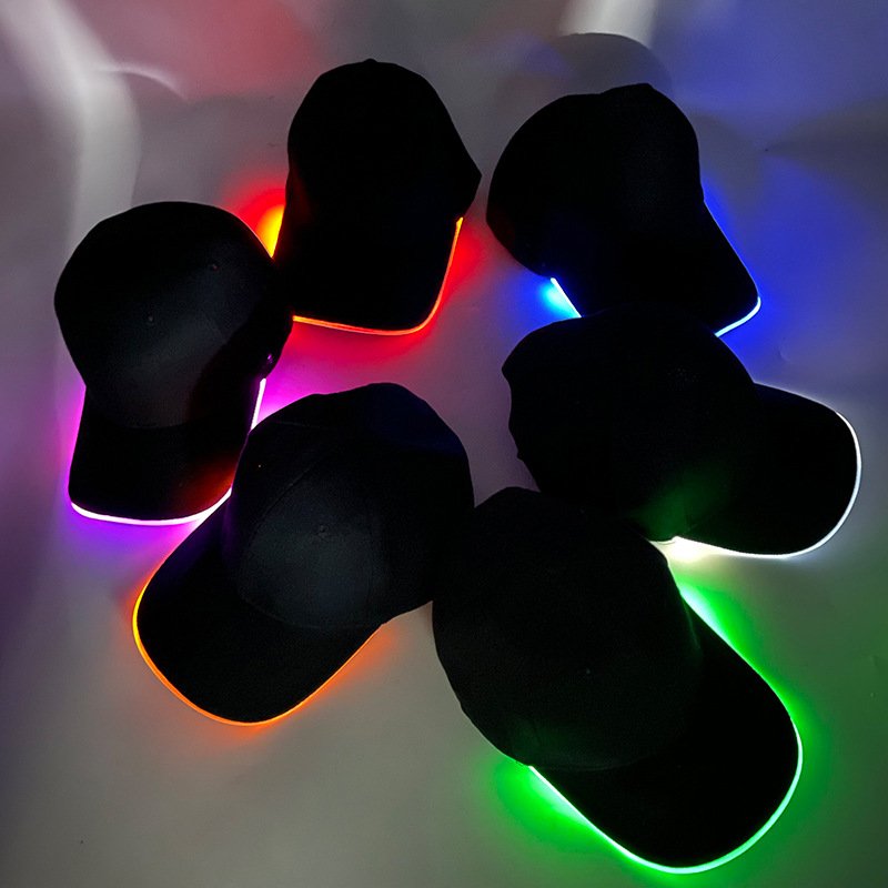 Festival Club Stage Hip-hop Performance Flash Glow Party Hat Rave Accessories LED Hat Light Up Baseball Cap