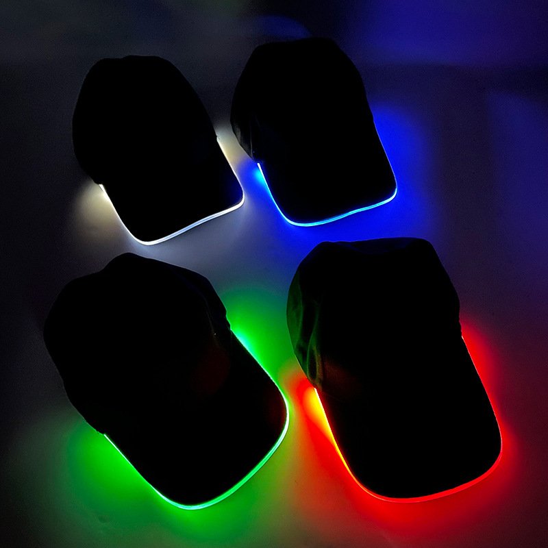Festival Club Stage Hip-hop Performance Flash Glow Party Hat Rave Accessories LED Hat Light Up Baseball Cap
