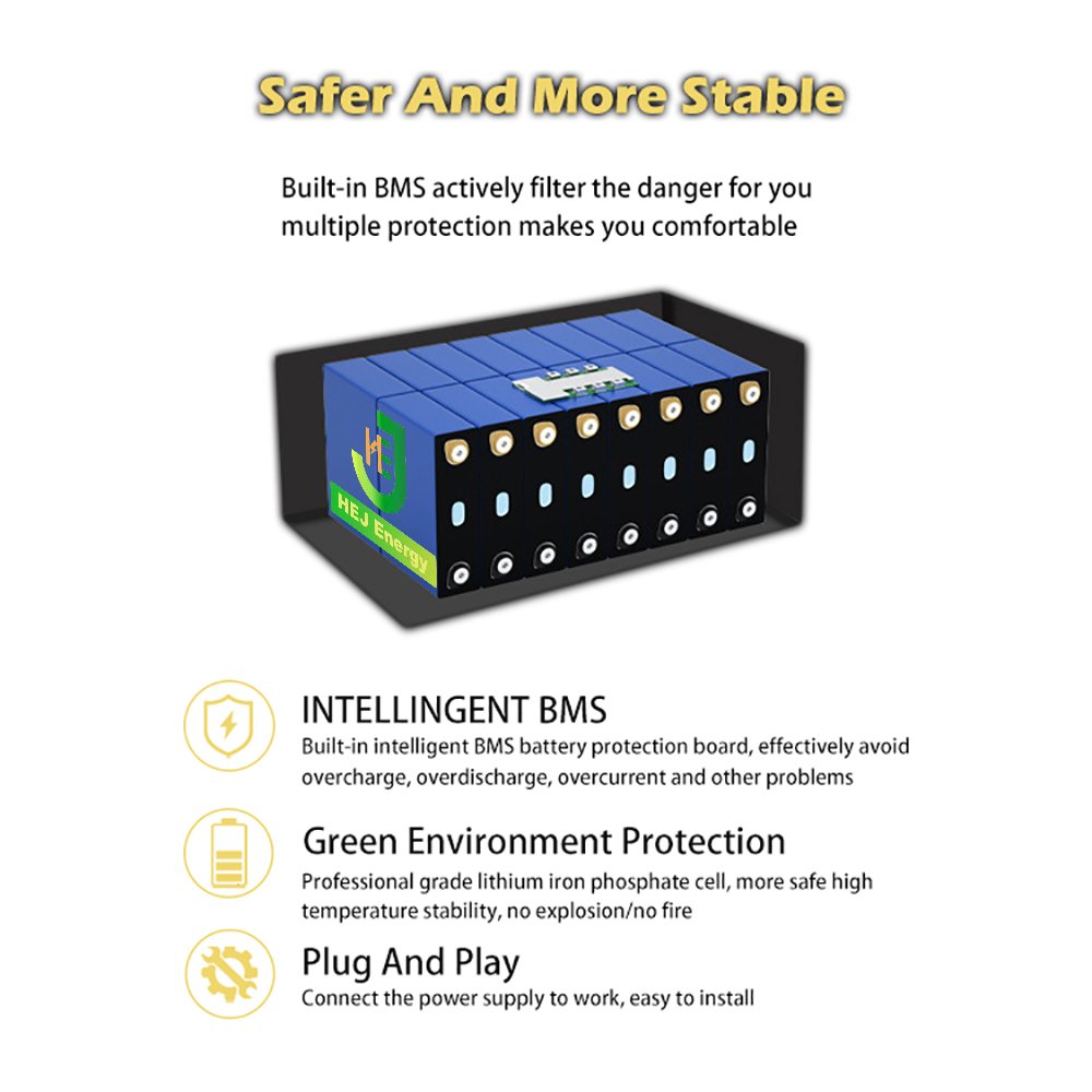 Rechargeable 12.8V Lithium Ion Battery 100ah 200ah Lifepo4 Lipo Cell Pack 8000 Cycle 12V 24V 48V 72V Solar Batteries System