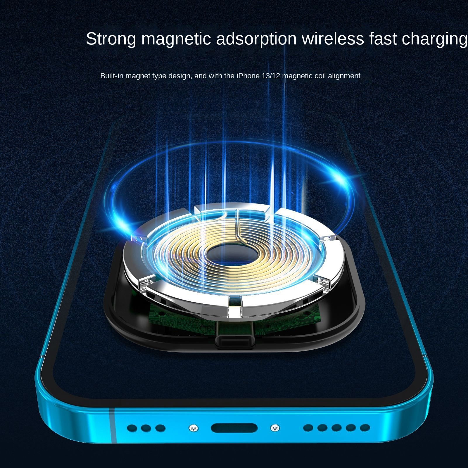 Private model magnetic suction car wireless charging bracket for 13magsafe fast strong