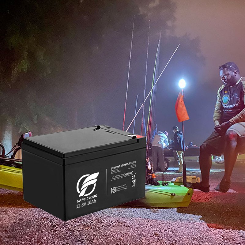 Safecloud 12 Volt10Ah Lithium Ion Battery Kayak Fishing 70% lighter than lead acid batteries Great for marine use